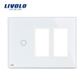 Livolo Weiß 170mm * 125mm US-Standard Triple Glasierte Glasscheibe Zum Verkauf Für Wand Touch Schaltsteckdose VL-C5-C1 / SR / SR-11